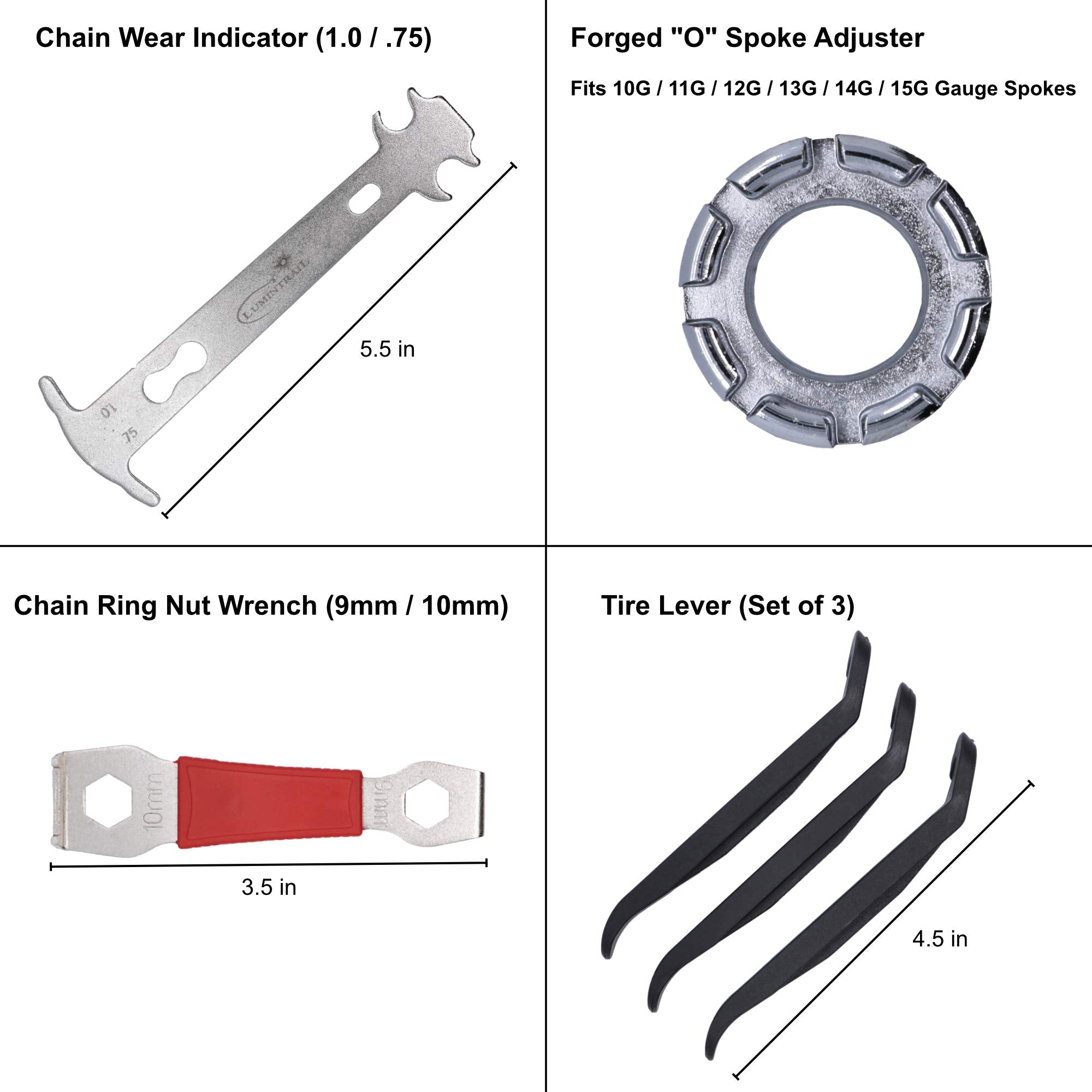 Lumintrail bottom bracket and cassette tools enabling compatible drivetrain work