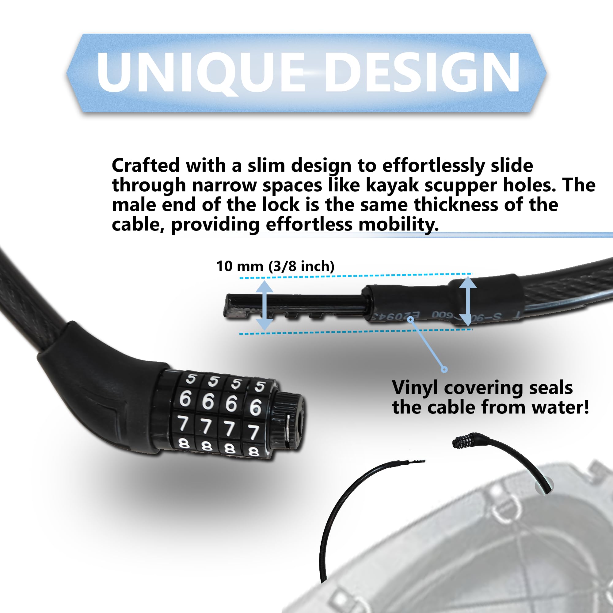 Lumintrail close-up of vinyl coating and braided steel texture for weather resistance