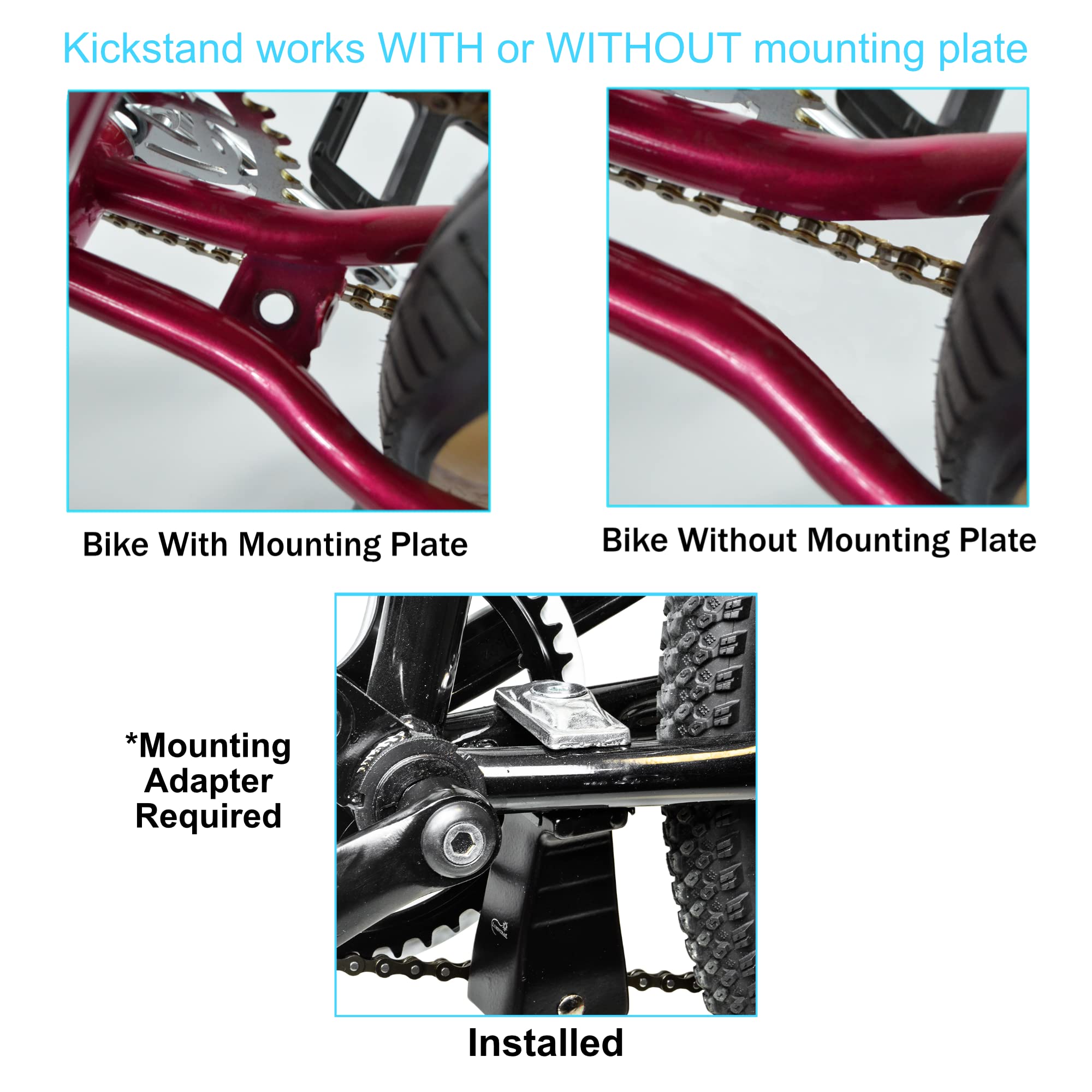 Lumintrail installed on a cruiser bike demonstrating upright parking benefit