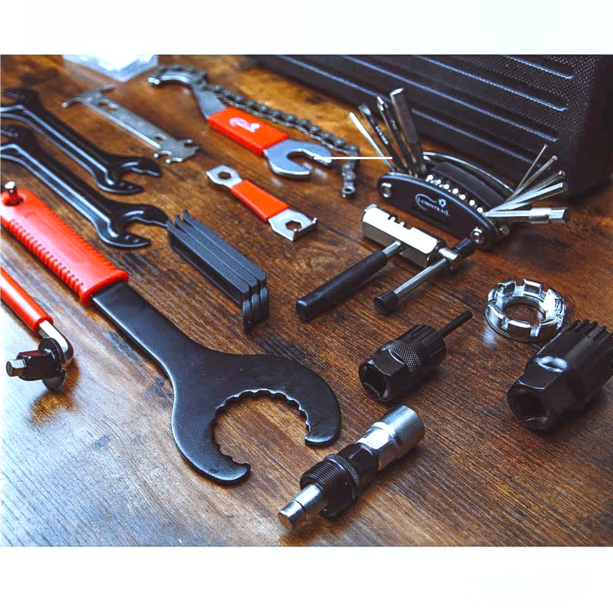 Lumintrail close-up of chain rivet extractor delivering precise chain maintenance