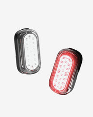 Lumos front view showing bright white beam and increased visibility