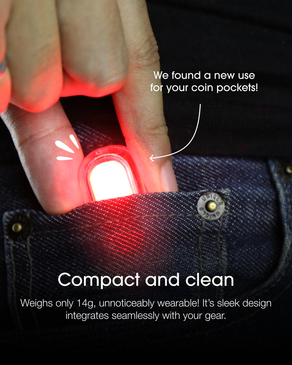 Lumos Firefly Mini USB charging cable connected illustrating fast recharge convenience