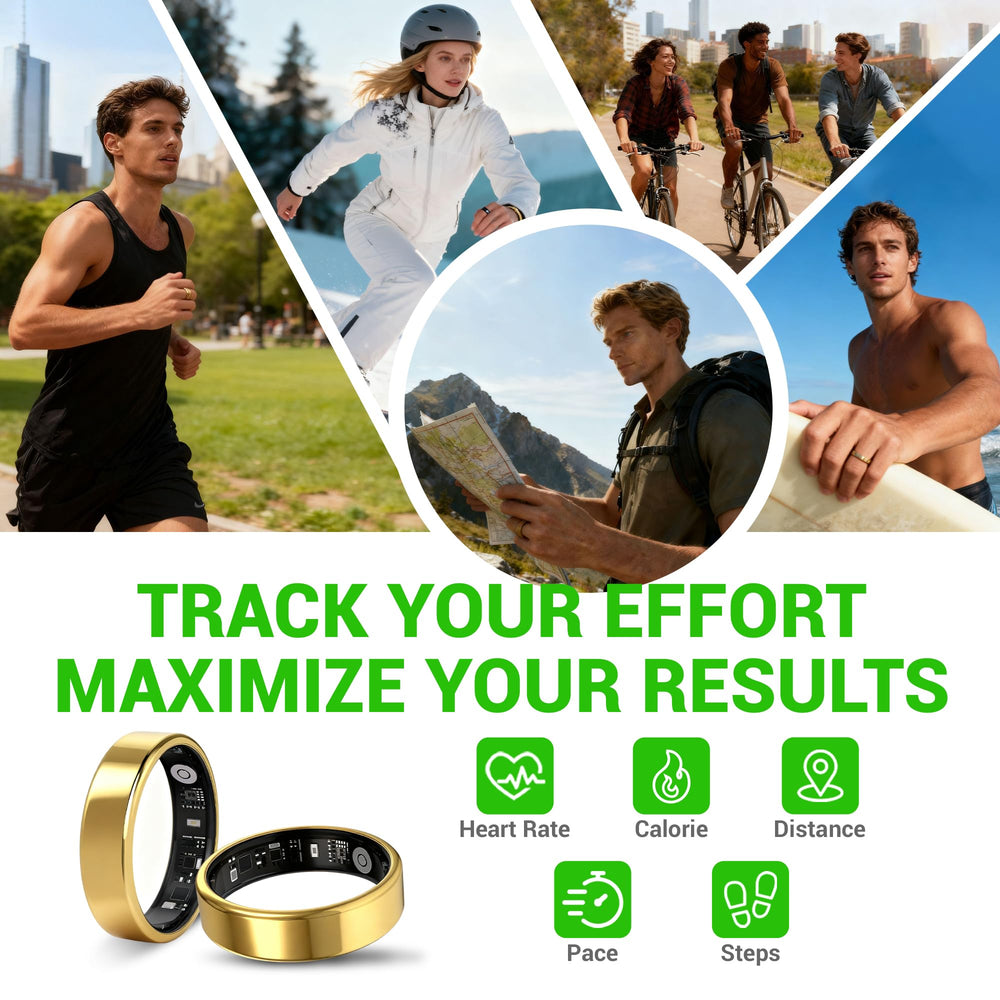 lumthou ring worn on finger during workout showing hands-free convenience