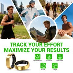 lumthou ring worn on finger during workout showing hands-free convenience