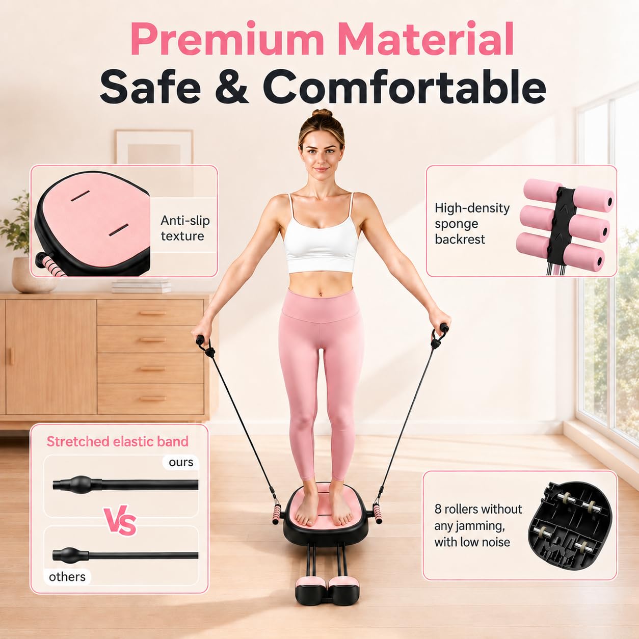 Lunegaldo rolling foot pedals side angle for guided motion and safety benefit