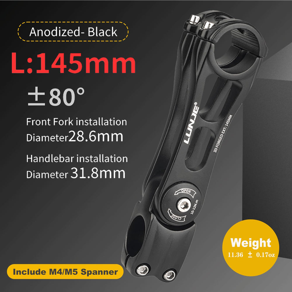 LUNJE aluminum finish close-up showing durable 6061-T6 construction
