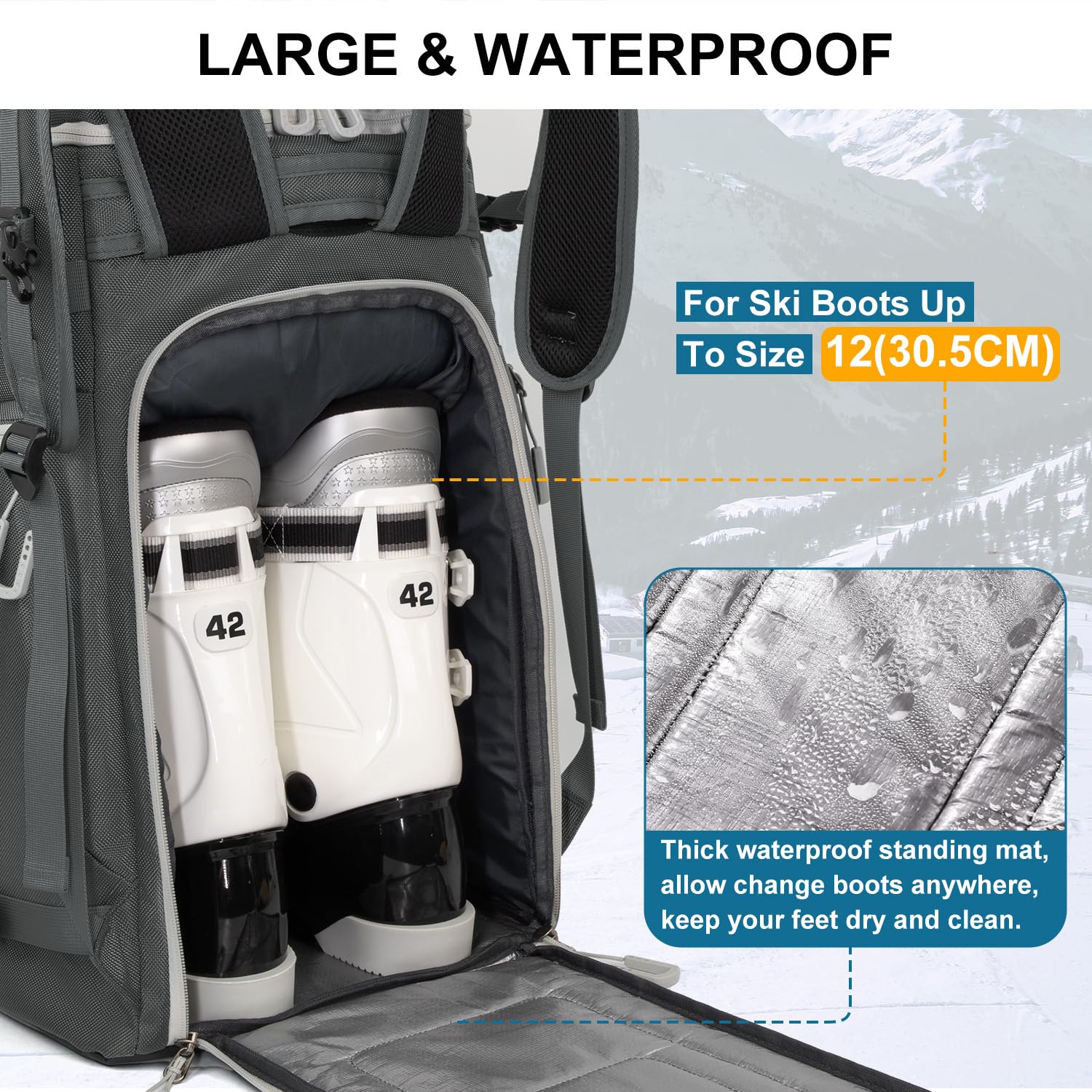 Lunidry backpanel and padded straps offering comfort and load support