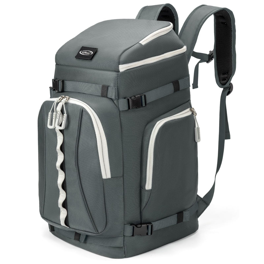 Lunidry front view packed showing organized storage and easy transport