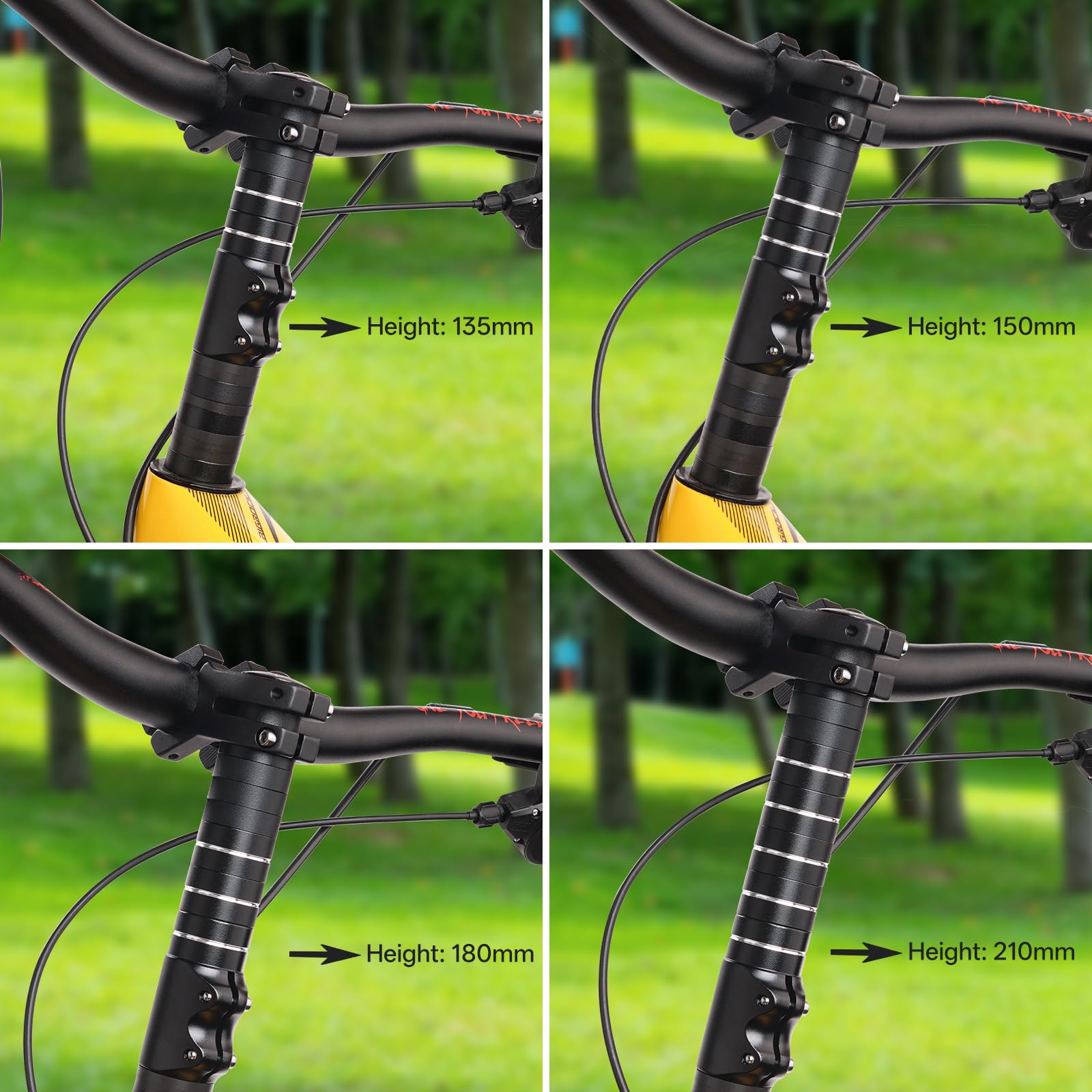 LUNJE on mountain bike trail illustrating better control on rough terrain