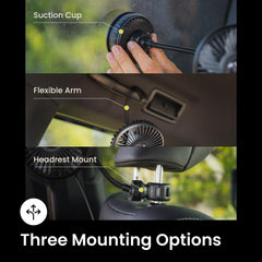 Luno flexible arm bent to direct airflow for precise comfort control