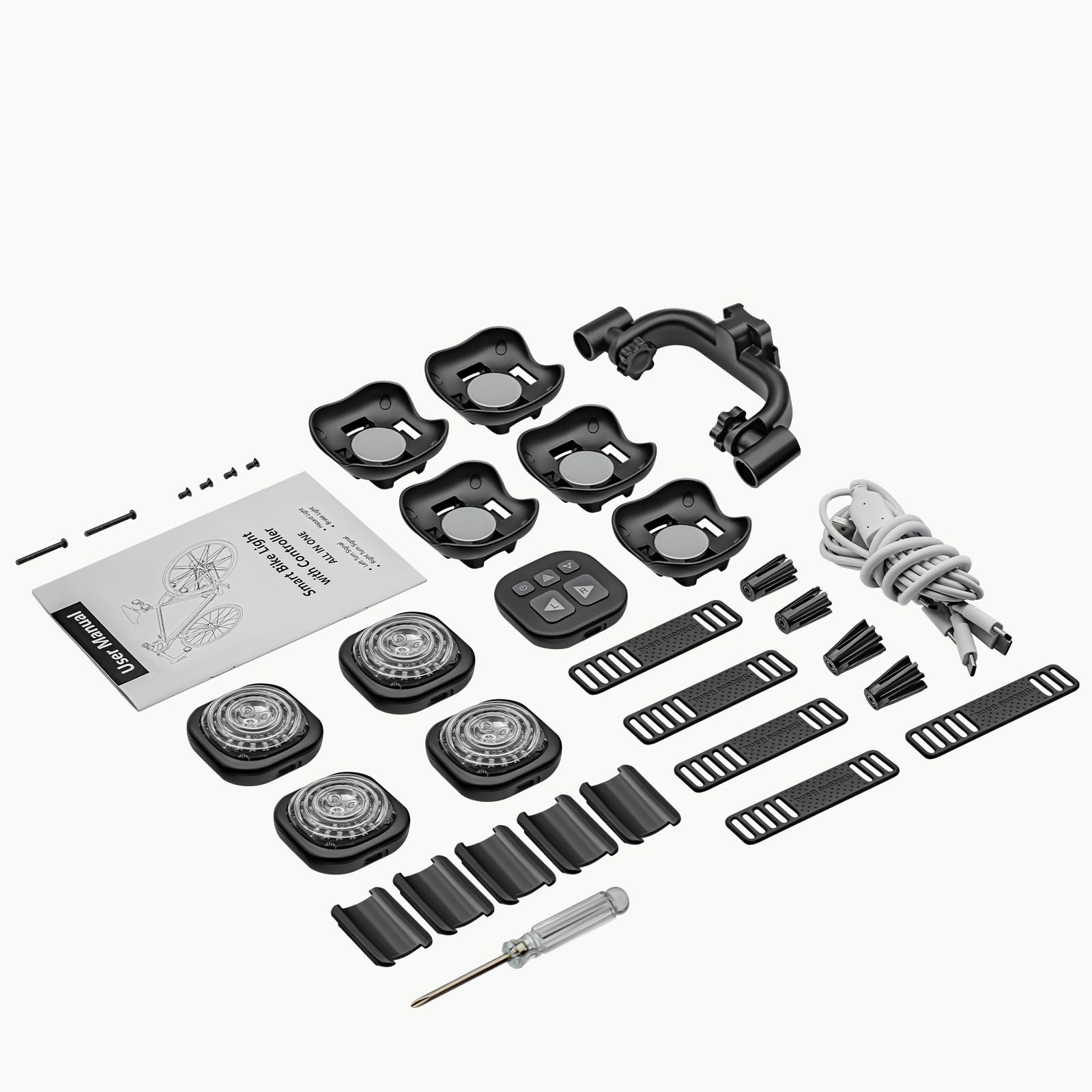 Luvan lights group pack lifestyle on bikes showing synced signaling for teams