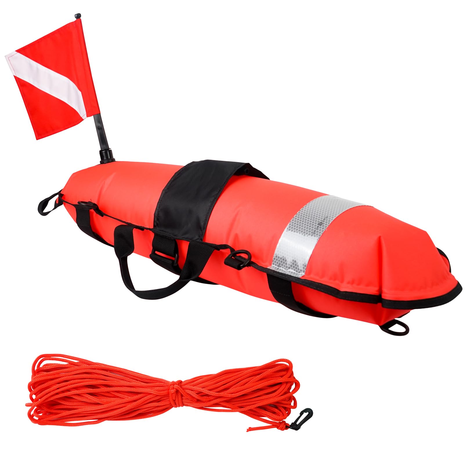 Luwint front view showing torpedo buoy shape and clear flag for visibility