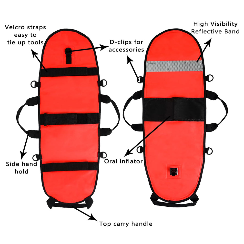 Luwint inflated side view showing full-size buoyancy and multiple D-rings