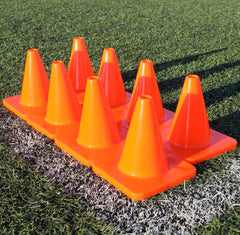 LVL10 Sports front view of 6-inch cone pack shows durable markers and stable design
