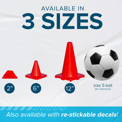 LVL10 Sports cone held in hand demonstrates 6-inch size and easy transport benefit