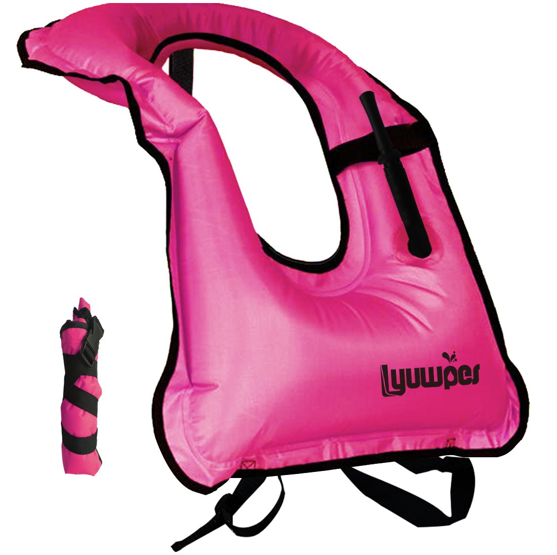 Lyuwpes front view pink vest showing bright color and quick-fit benefit