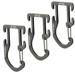 M-Tac carabiner front view showing compact shape and durable build benefit light carry
