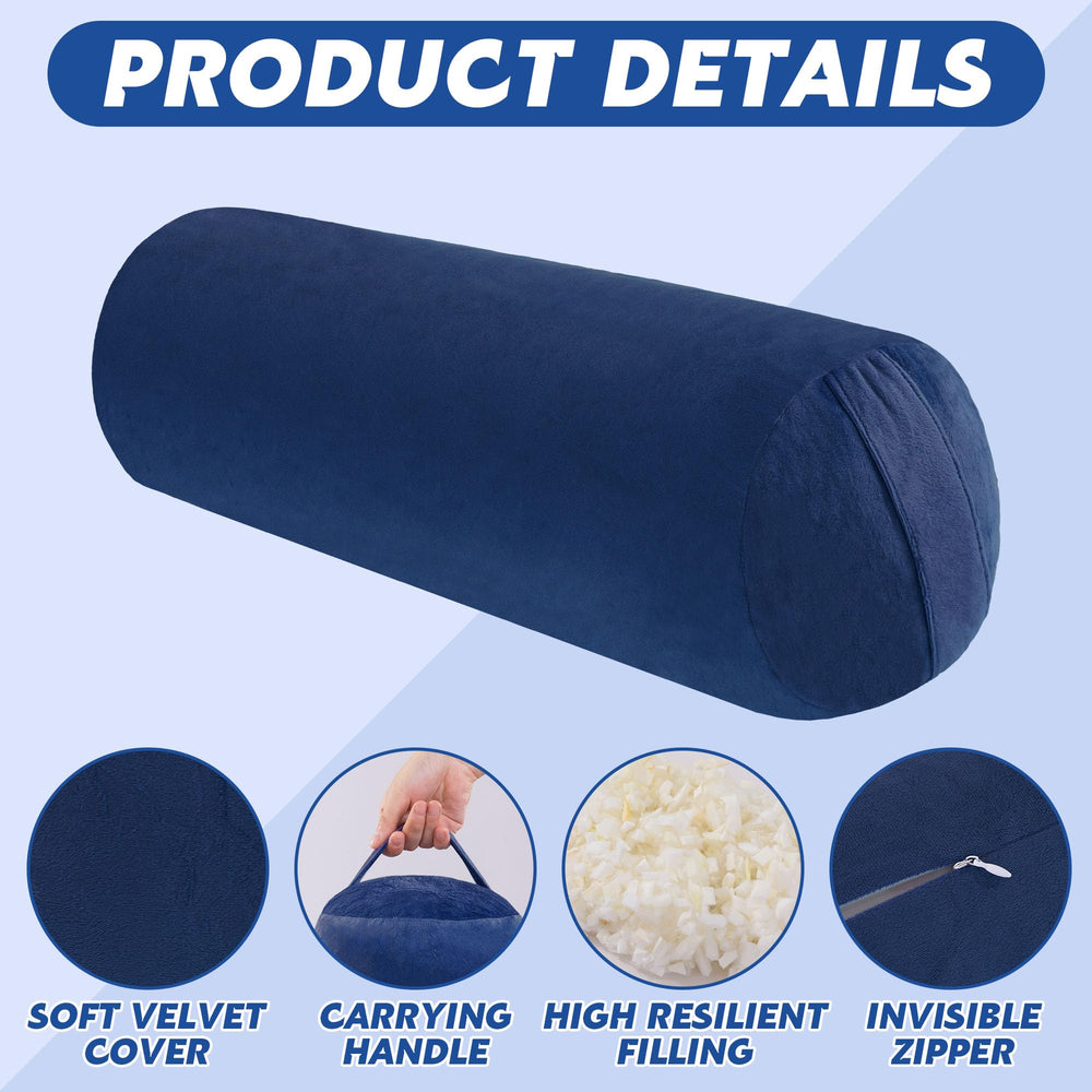 MABOZOO bolster in use under back during meditation offering posture support