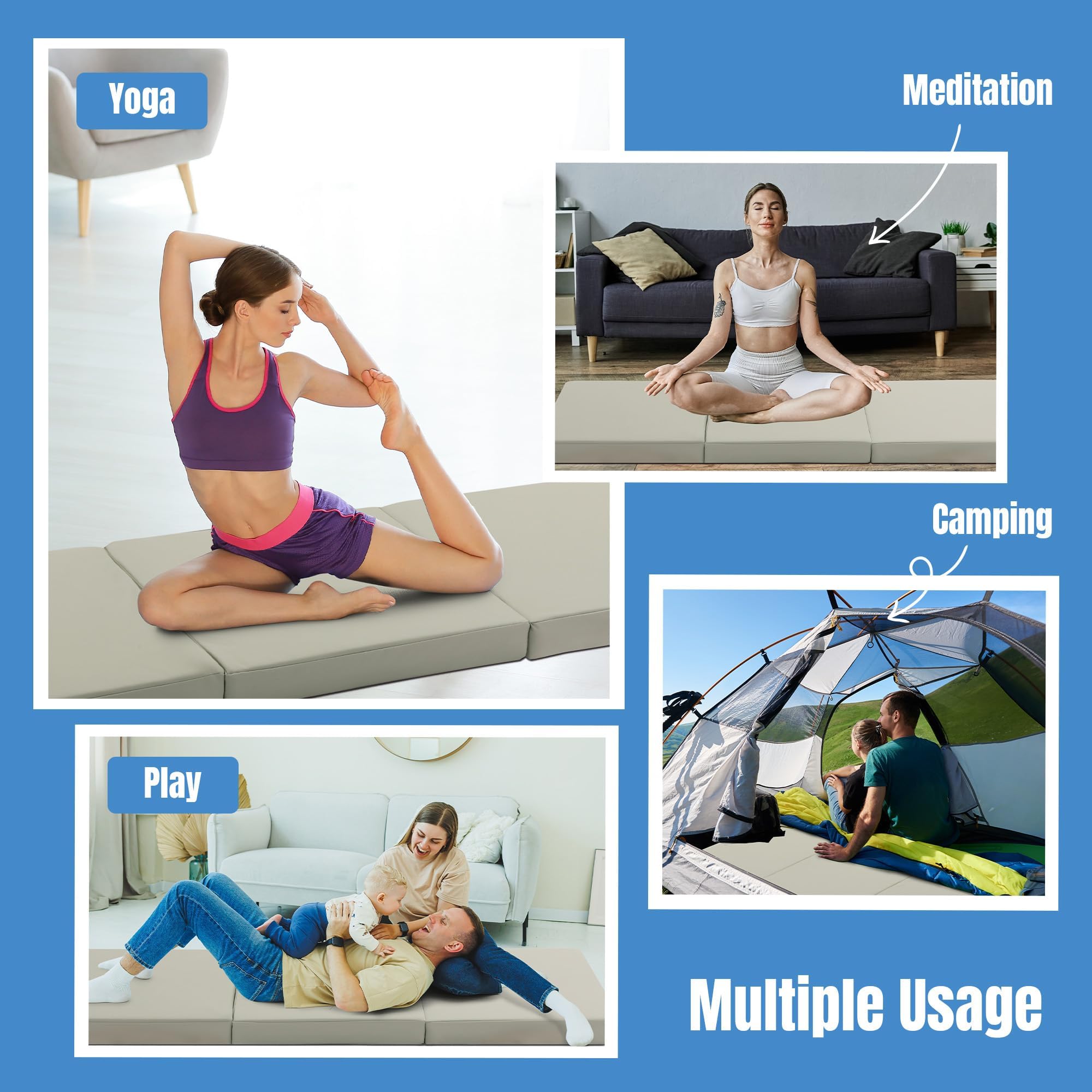 MABOZOO in use during yoga demonstrating stability and comfortable cushioning