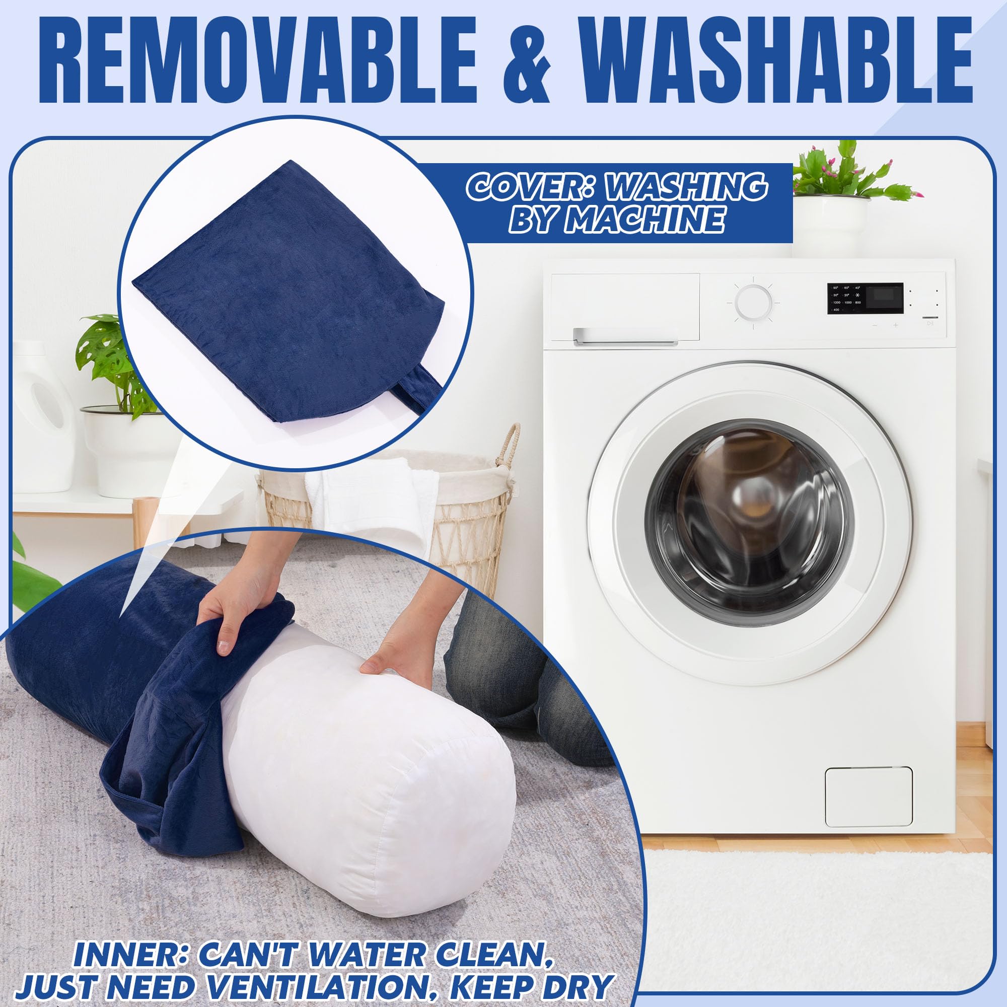MABOZOO removable cover laid flat showing washable convenience and hygiene