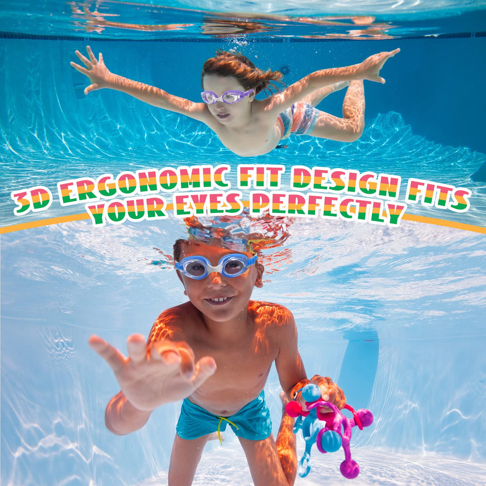 Macarrie goggles in use by child at pool for confident, comfortable swimming
