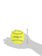 MacGregor ball in hand for size comparison, shows 12-inch scale and handling advantage