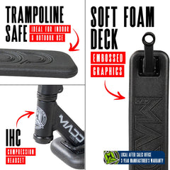 Madd Gear Bounce T-bar detail, demonstrates pro grip and control