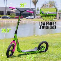 Madd Gear tall one-piece handlebar and grips for upright comfort