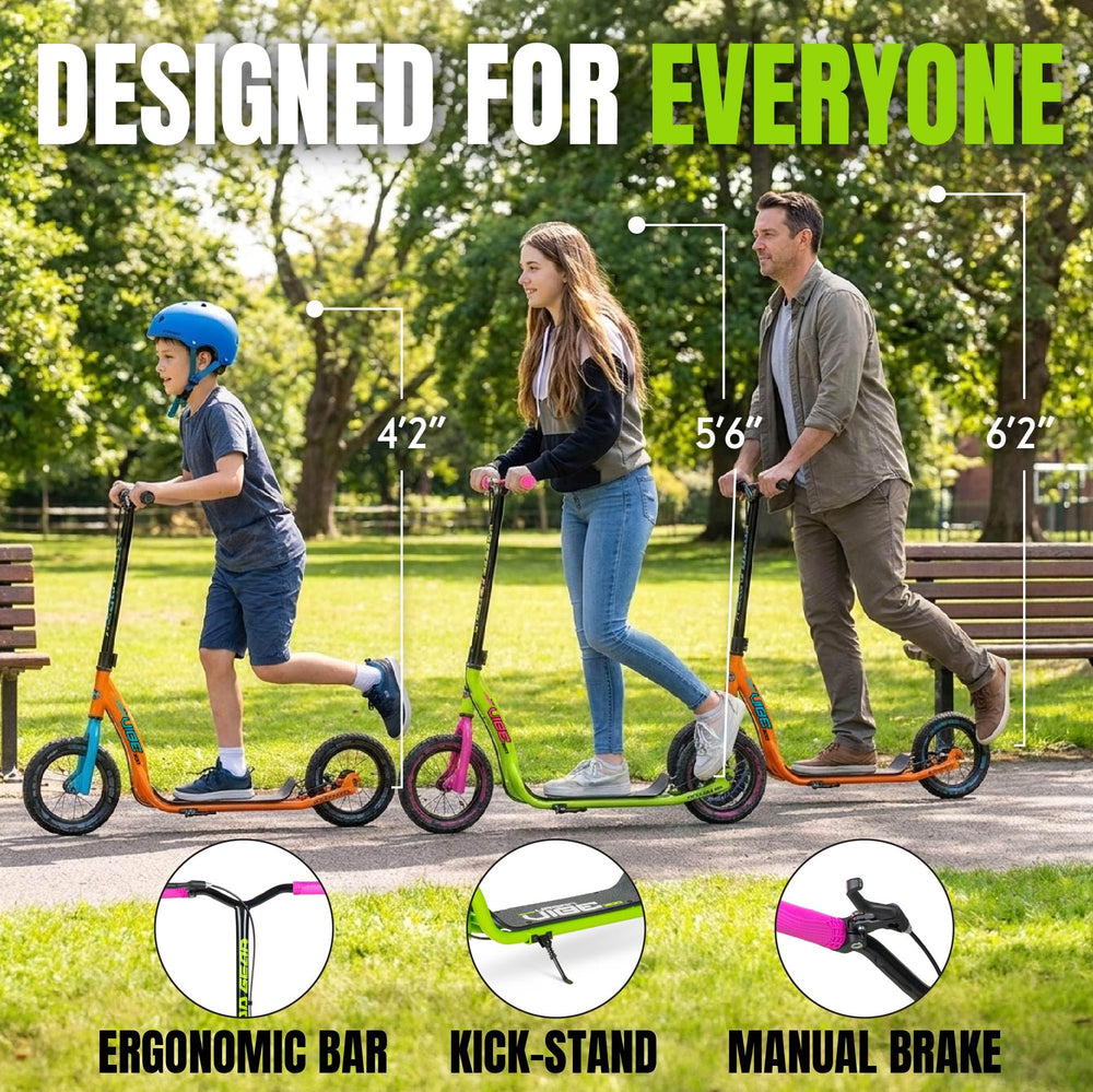 Madd Gear scooter being ridden on a commute for practical use