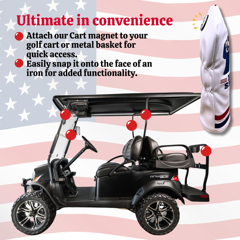 MADSON GOLF rubber cart magnet securing cover to cart for convenience