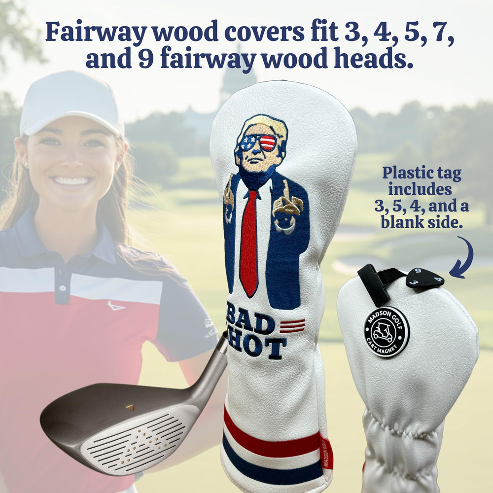 MADSON GOLF size comparison with hand illustrating universal fit benefit