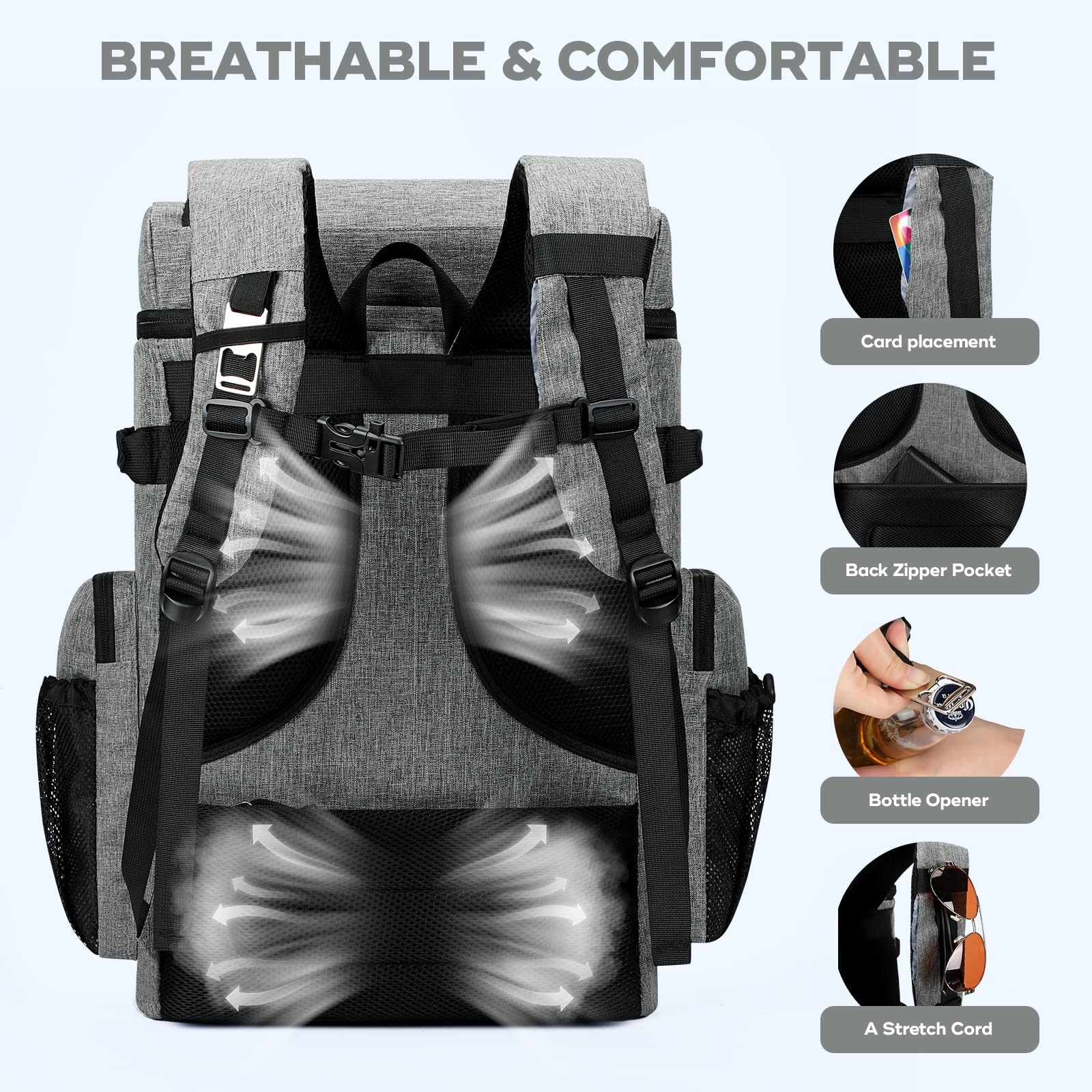 Maelstrom padded back panel and adjustable straps offering comfortable carry benefit