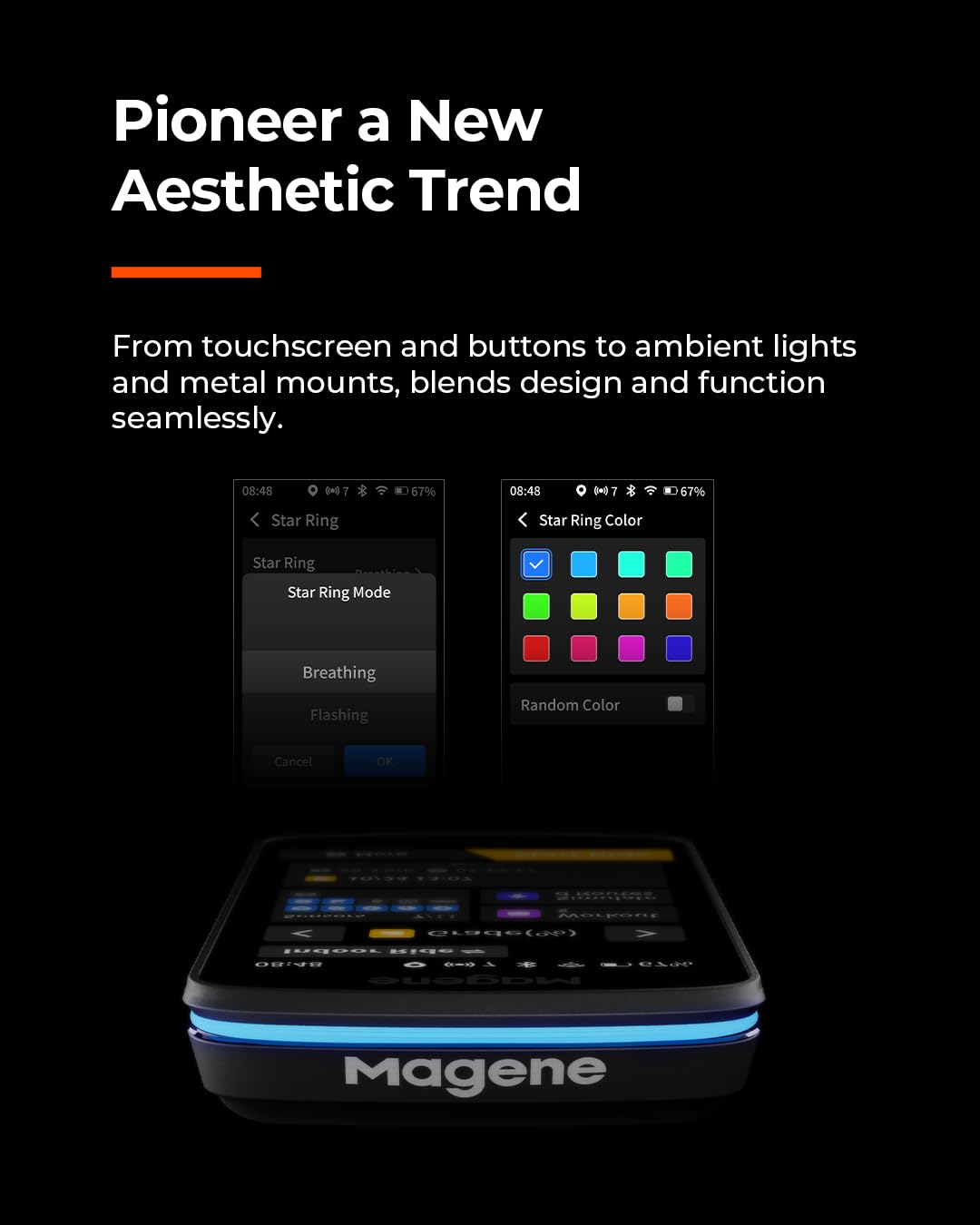 Magene retail packaging laid out with accessories highlighting complete out‑of‑box readiness