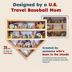 Magical Memories close-up of removable pegs highlighting secure ring storage benefit