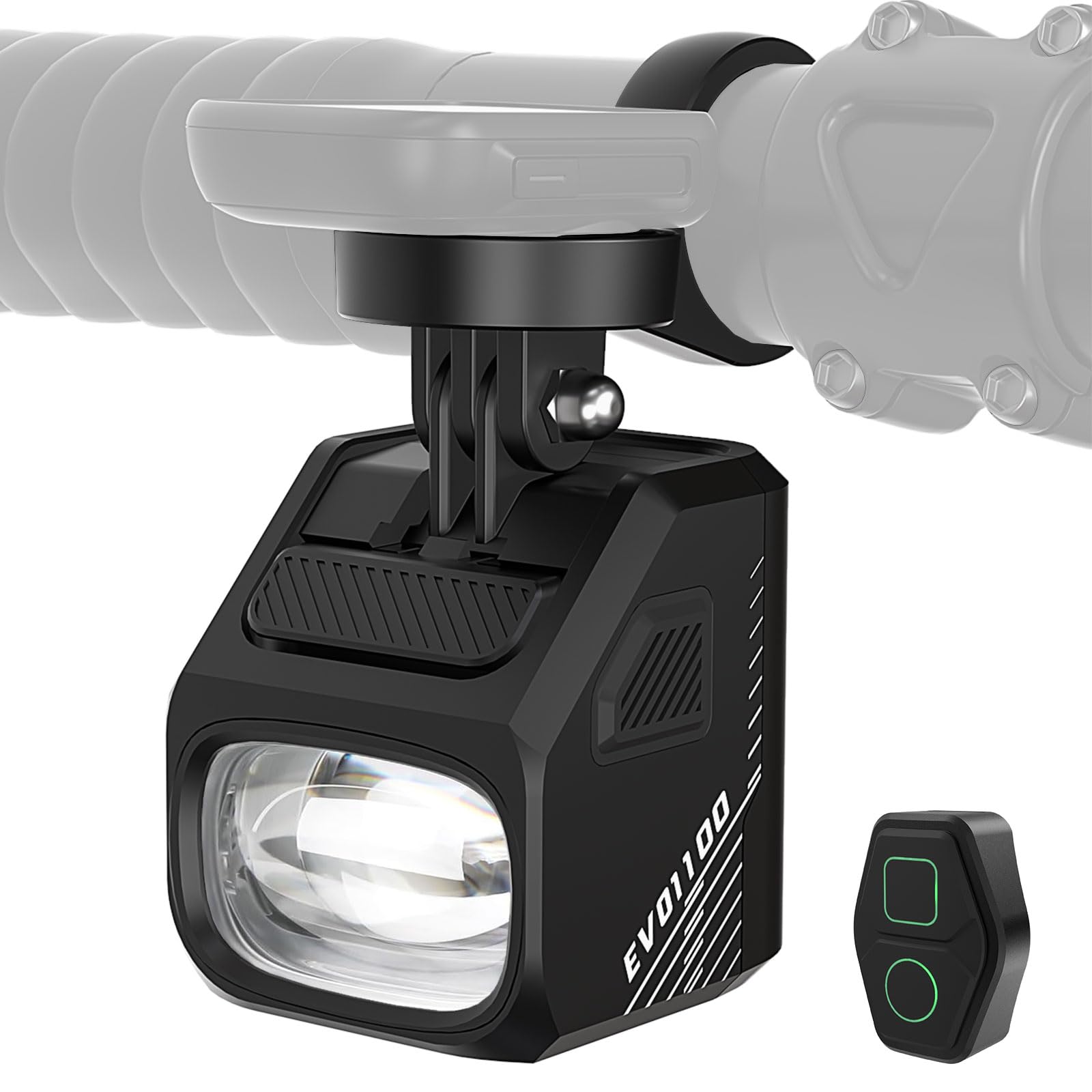 Magicshine EVO 1100 on bike during night commute offering safe visibility