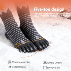 Magifuls socks worn while hiking demonstrating grip and comfort on uneven terrain