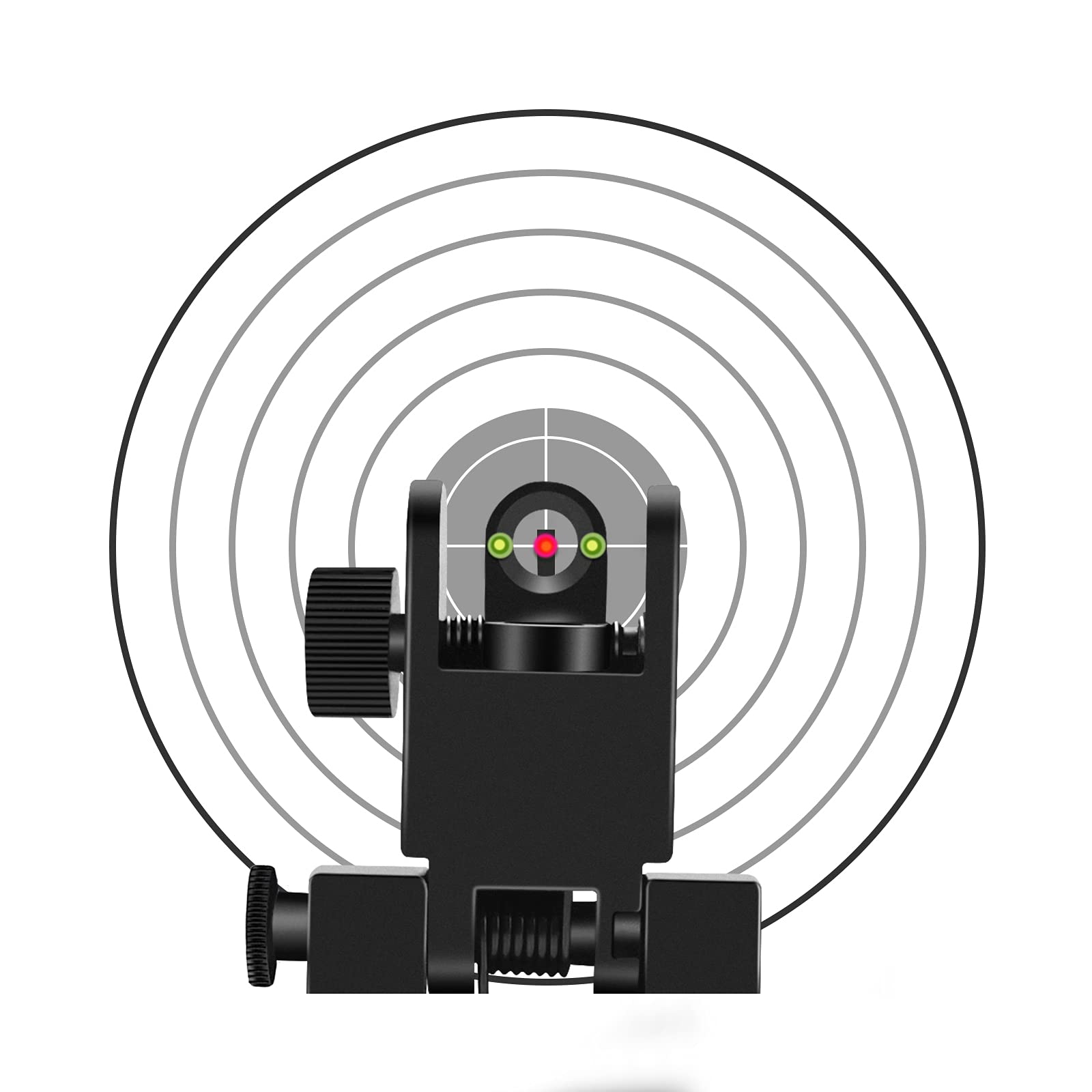 MAGORUI sight next to ruler showing compact 2-inch height for compatibility