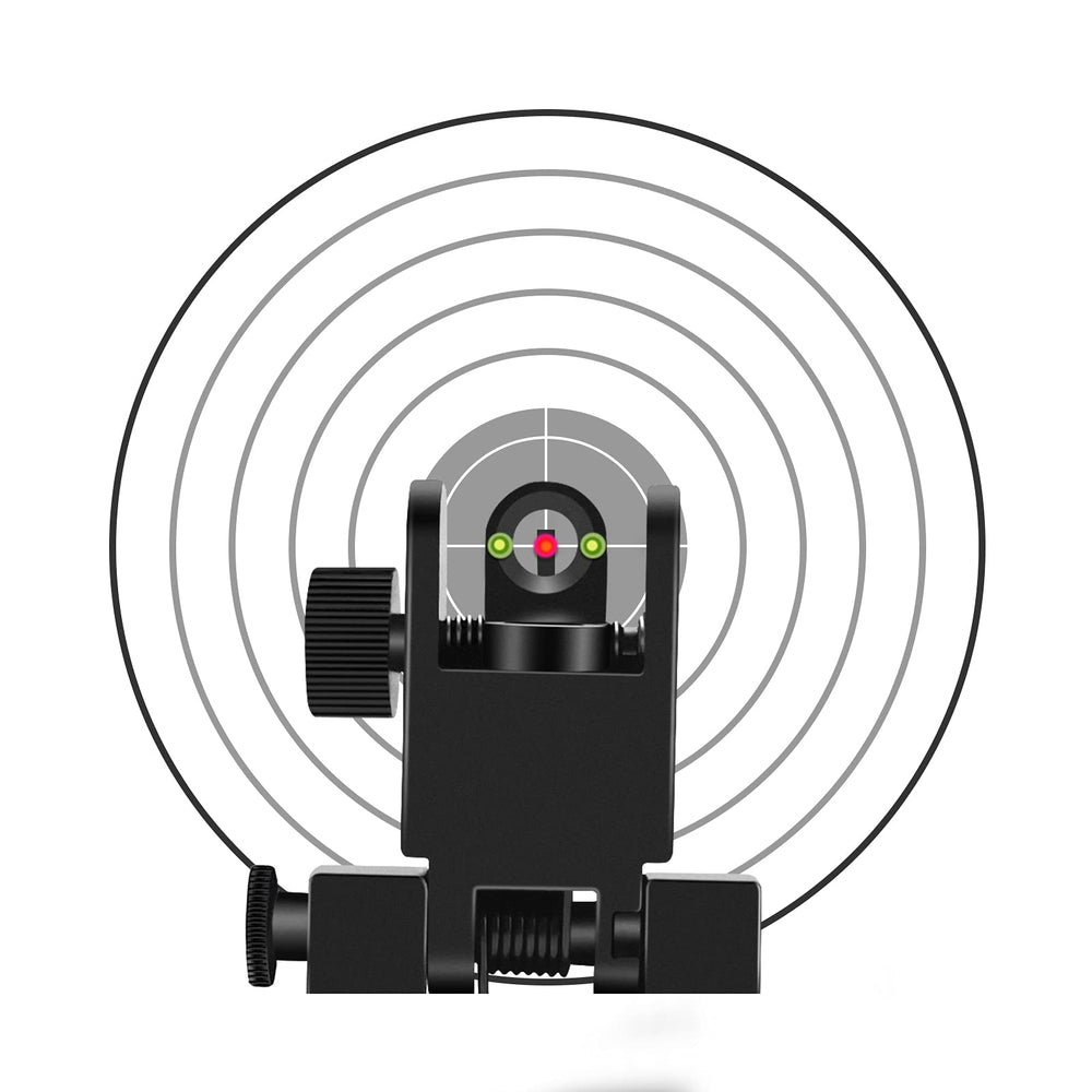 MAGORUI sight next to ruler showing compact 2-inch height for compatibility
