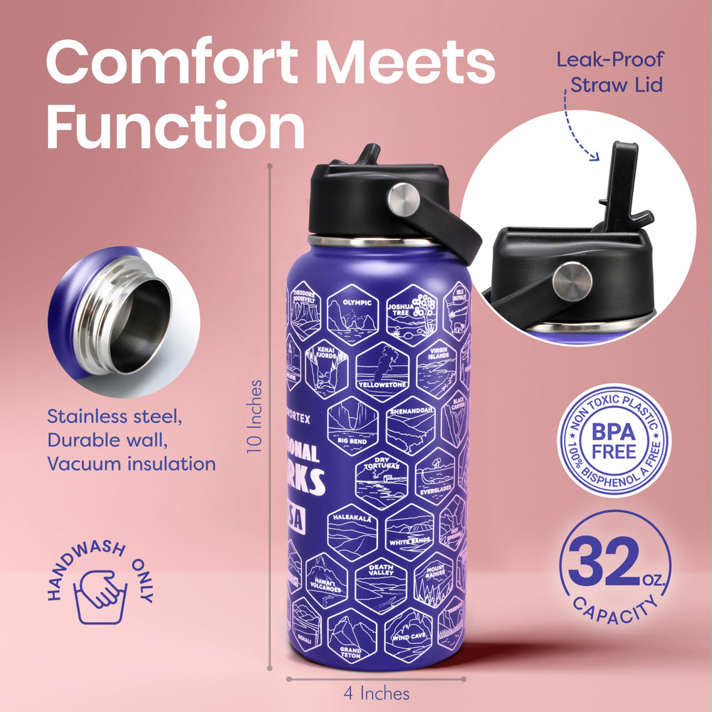 MAGVORTEX 32oz bottle held by hand showing generous capacity and portability