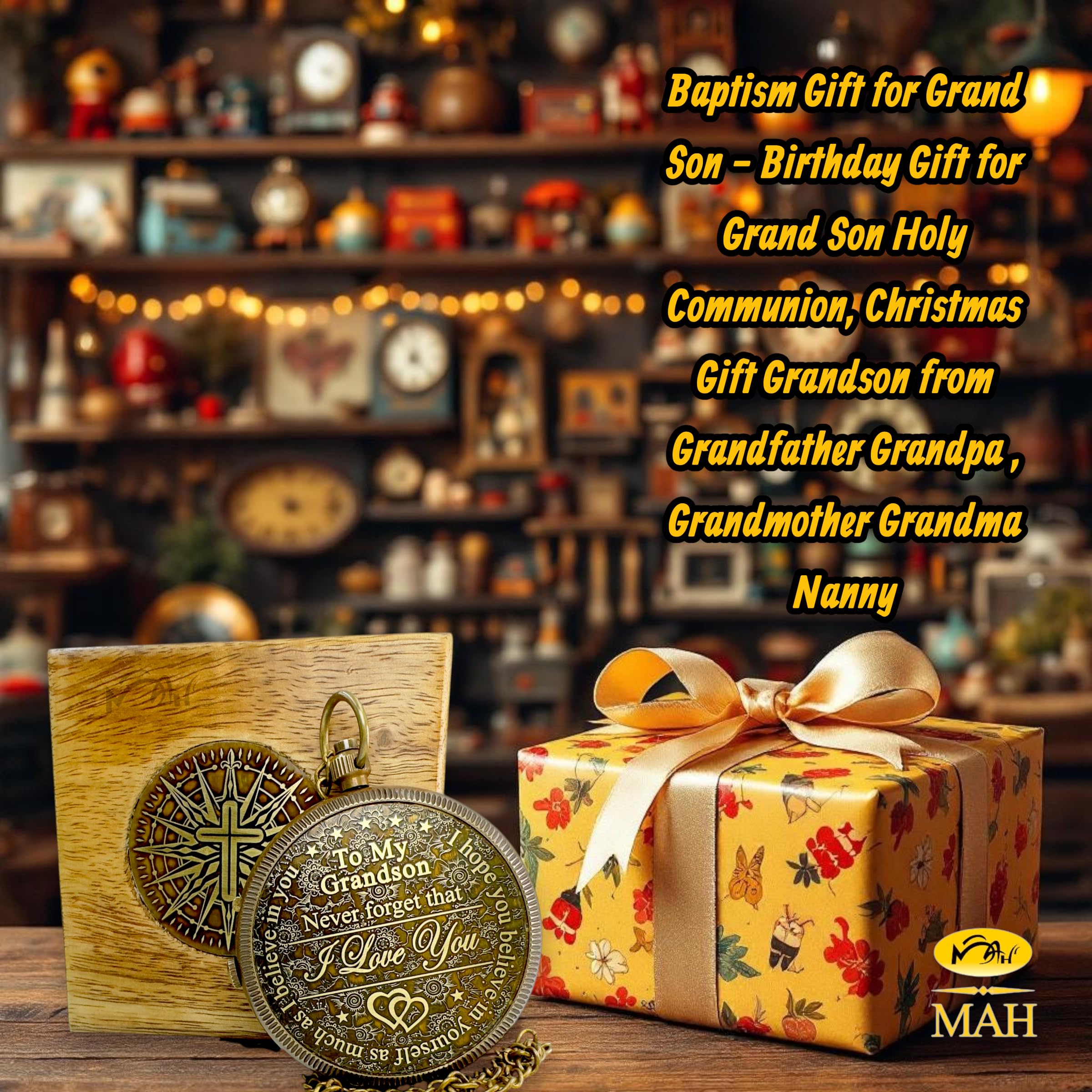 MAH compass on desk with books highlighting decorative keepsake benefit