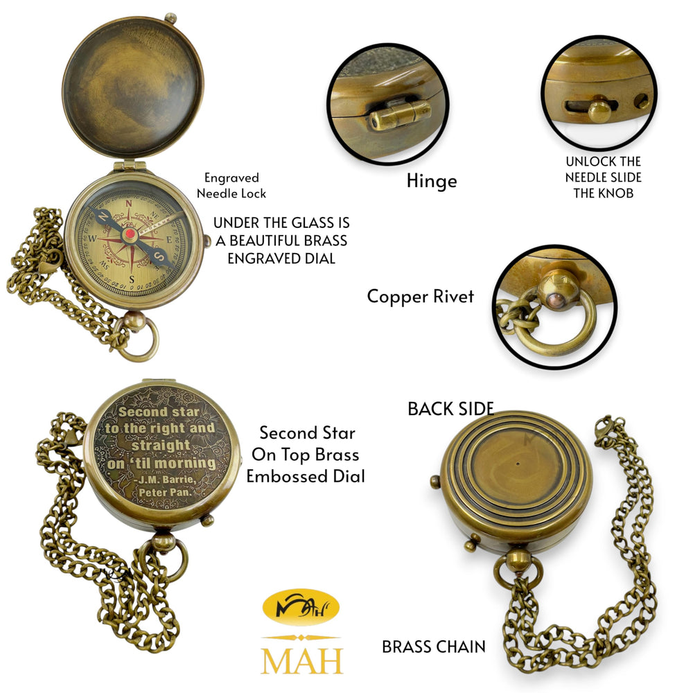 MAH compass displayed on a desk offering decorative and inspirational value