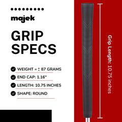 Majek close-up of Super Traction textured rubber showing grip surface for better wet-weather control