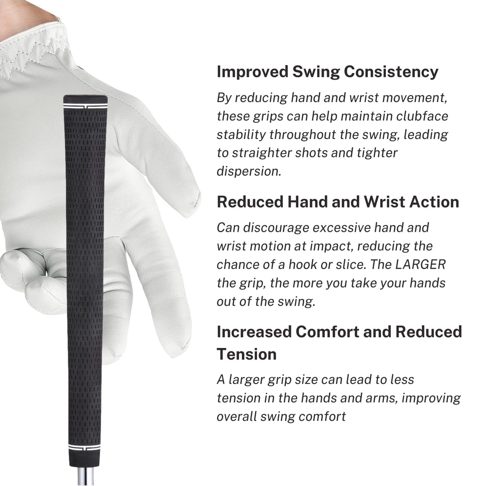 Majek grip beside a ruler showing scale and size for fitting shafts