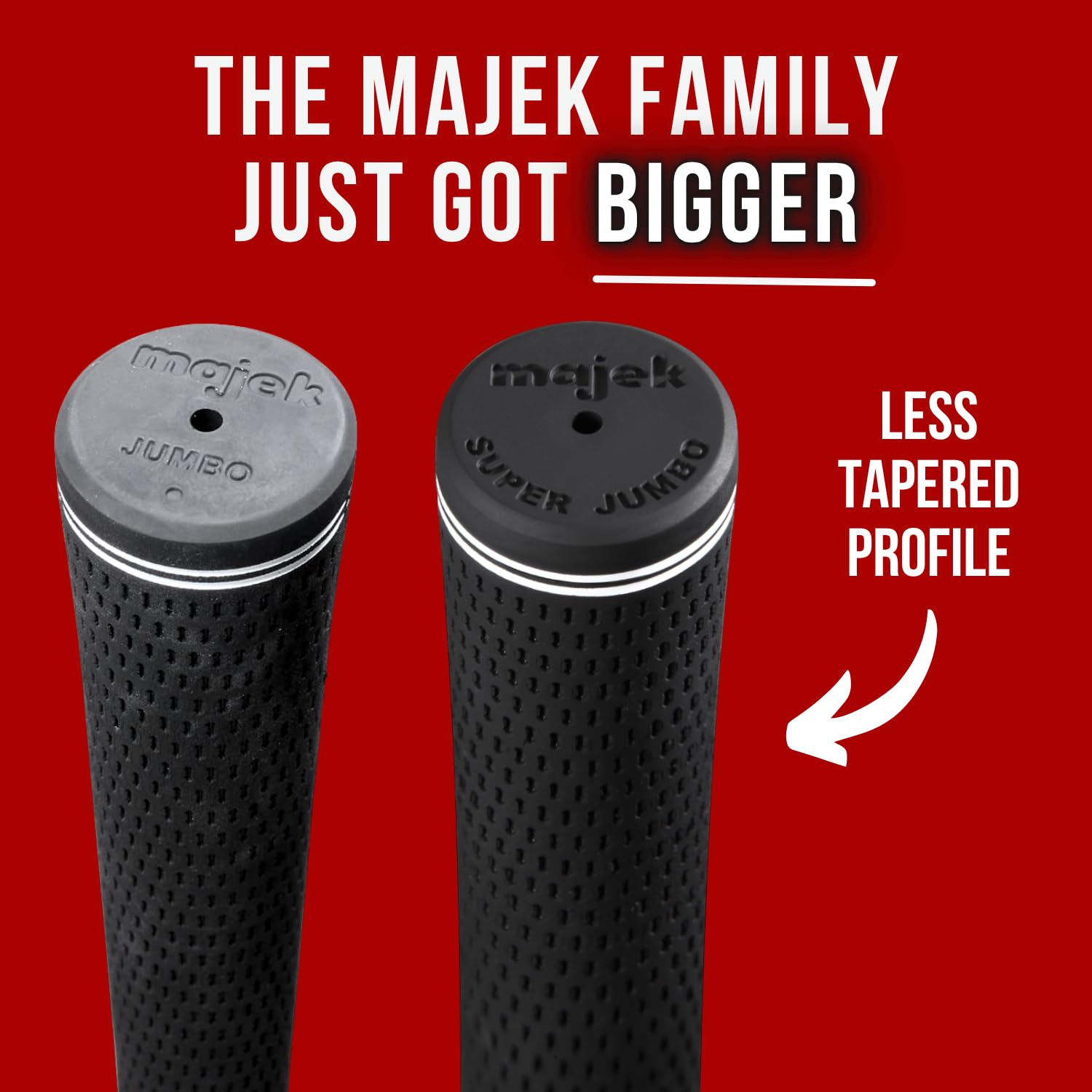 Majek grip mounted on an iron demonstrating improved hand comfort and control