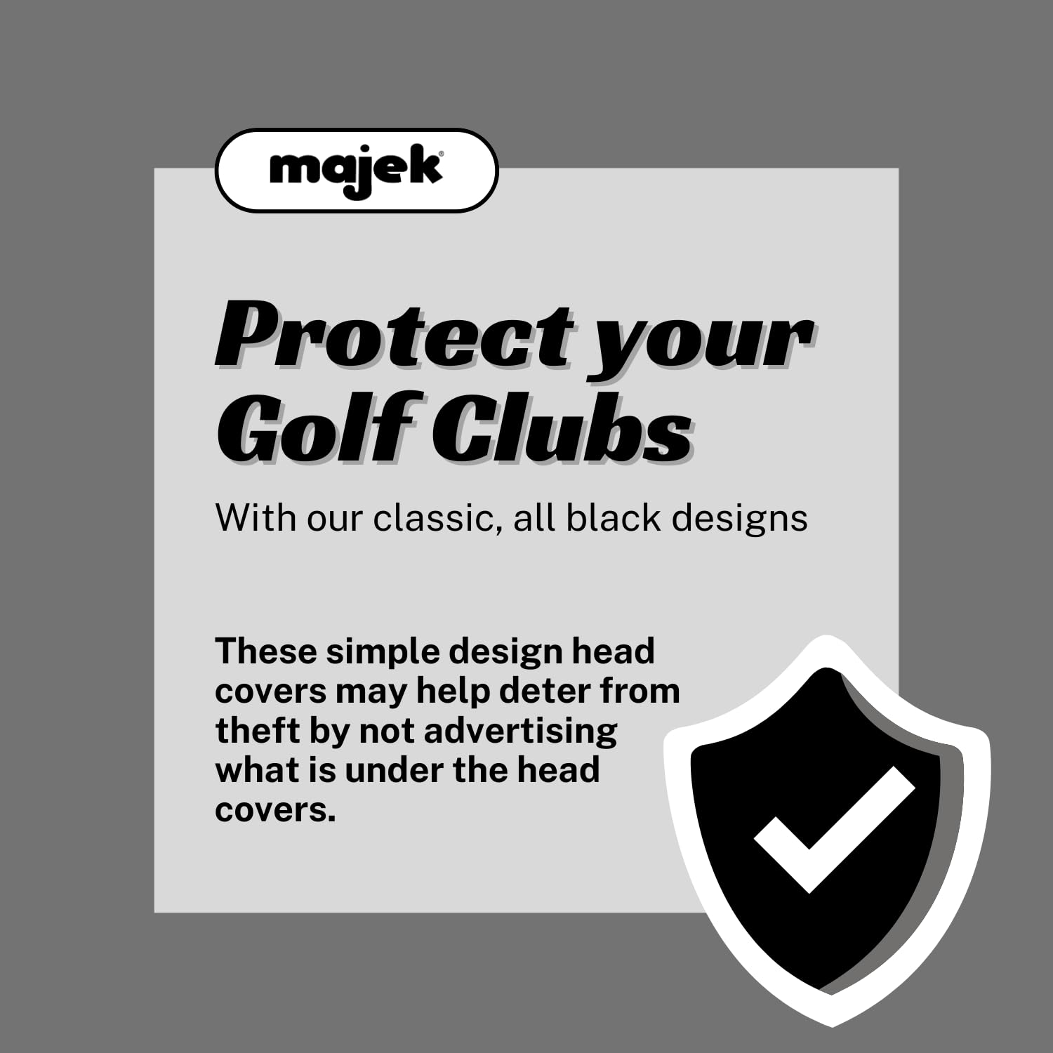 Majek interior lining close-up showing soft material that protects club finishes