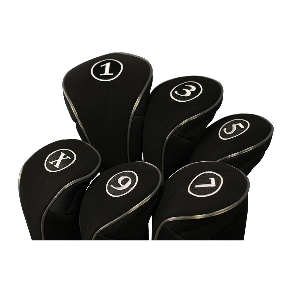 Majek headcovers on a golf cart highlighting practical protection and tidy appearance