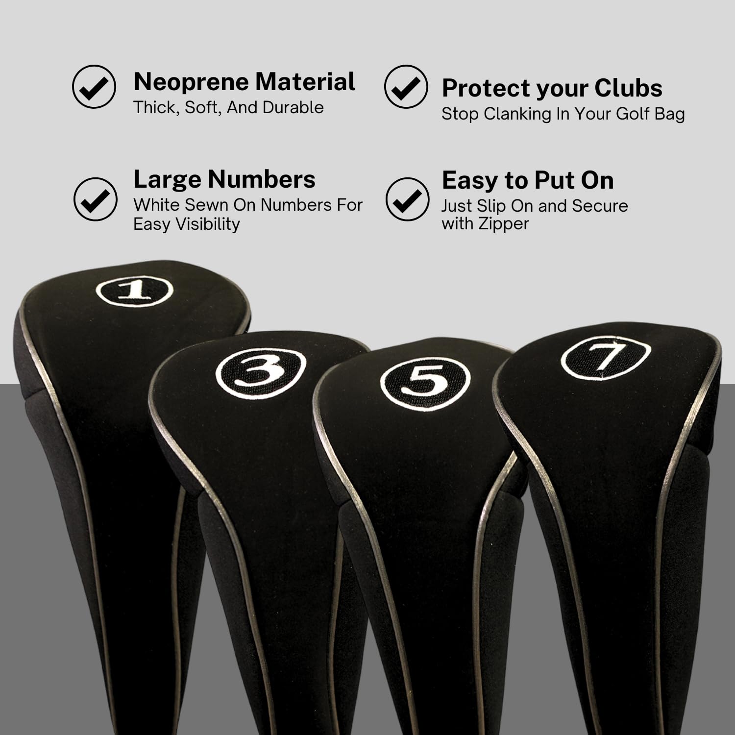 Majek headcover fitted on driver demonstrating snug fit for protection