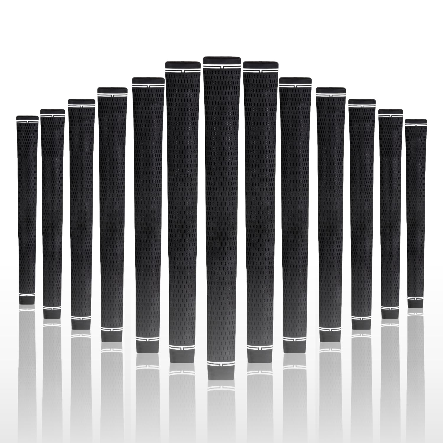 Majek front view of 13-pack black jumbo grips showing clean packaging and capacity