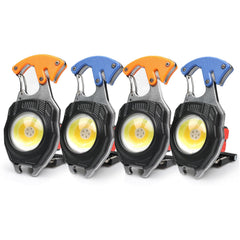 MAKDAK front packaging showing four keychain lights and cables, convenient set
