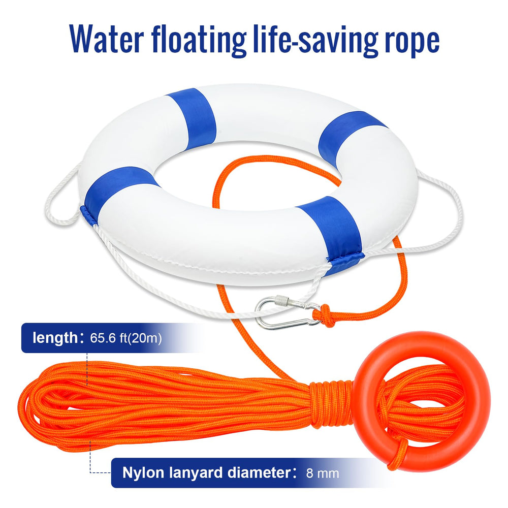 MAKUQI life ring held in hand to show compact size and easy portability